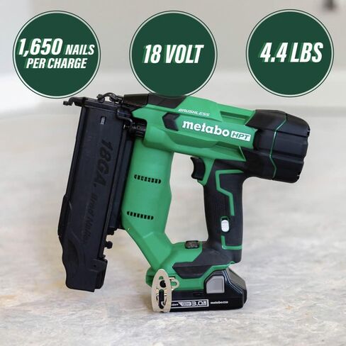 Bundle of Metabo HPT 18V MultiVolt™ Cordless 18 Gauge Brad Nailer Kit + Metabo HPT 18V MultiVolt™ Cordless Miter Saw | C1810DFAQ4 in Saudi Arabia
