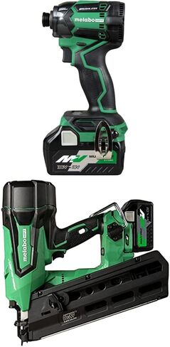 Metabo HPT 36V MultiVolt ™ طقم مفكات تأثير المطرقة الثلاثية اللاسلكية BOLT مع مجموعة أدوات تأطير لاسلكية متعددة فولت 36 فولت in Saudi Arabia