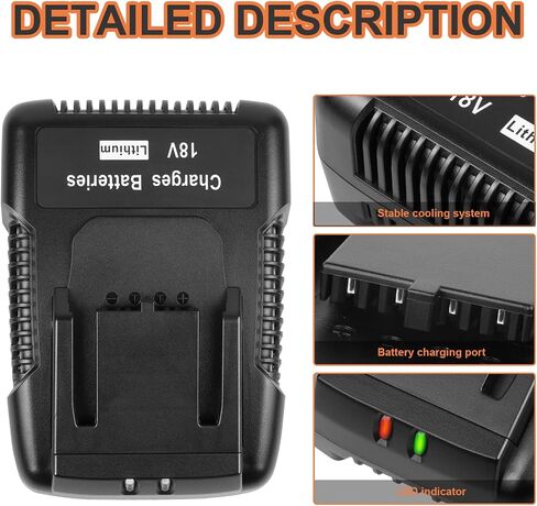 18V R86092 Fast Charger Lithium Battery Charger for RIDGID Tools 18V Battery R840083, R840085, R840086, R840087, AC840085, AC840086, AC840087P AC840089 etc. in Saudi Arabia