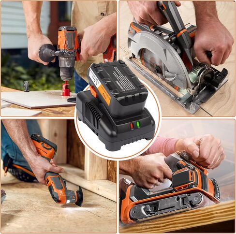 18V R86092 Fast Charger Lithium Battery Charger for RIDGID Tools 18V Battery R840083, R840085, R840086, R840087, AC840085, AC840086, AC840087P AC840089 etc. in Saudi Arabia