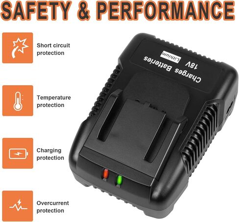 18V R86092 Fast Charger Lithium Battery Charger for RIDGID Tools 18V Battery R840083, R840085, R840086, R840087, AC840085, AC840086, AC840087P AC840089 etc. in Saudi Arabia