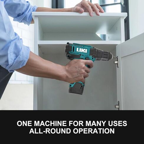 Electric Drilling Machine, Cordless Drilling Machine，12V Drill Driver with w/Li-ion Battery/Charger，for Torpedo Level, Wire Pliers for Wood, Furniture Installation in Kuwait