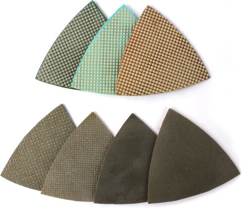 Z-Lion Diamond Triangular Sanding Pads 7 Pcs Set for Granite Marble Glass Sanding Polishing in Saudi Arabia