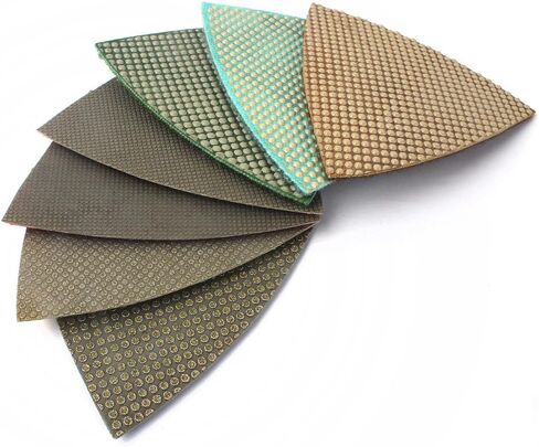 Z-Lion Diamond Triangular Sanding Pads 7 Pcs Set for Granite Marble Glass Sanding Polishing in Saudi Arabia