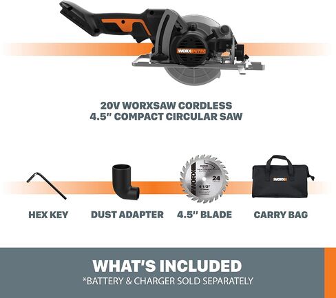 Worx WX531L 20V WORXSAW 4.5 "منشار دائري مدمج لاسلكي in Saudi Arabia