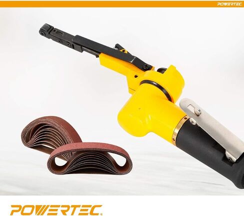 أحزمة صنفرة POWERTEC 110960 مقاس 3 × 21 بوصة | حزام صنفرة من أكسيد الألومنيوم بحبيبات 240 | ورق صنفرة ممتاز لآلة صنفرة الحزام المحمولة - 10 عبوات in Kuwait