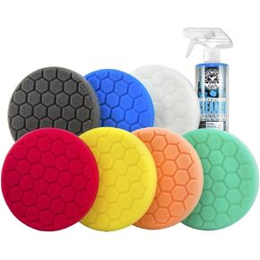 Chemical Guys BUF_HEX_Kits_8P Hex-Logic Buffing Pad Kit, 5.5", 8 Items in Saudi Arabia