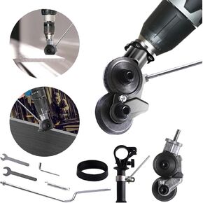 Electric Drill Plate Cutter Sheet Metal Cutter - Aohcae Electric Drill Shears Attachment Cutter Nibbler Double Headed Drill Plate Cutter Attachment for Cutting Metal Plates Hard Materials in Saudi Arabia