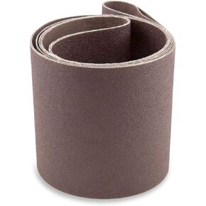 6 X 89 Inch 80 Grit Aluminum Oxide Multipurpose Sanding Belts for Woodworking, Leather, Rubber, Plastic & Light Metal Working, Belt Sander Paper 2 Pack in Saudi Arabia