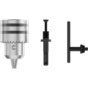 Renekton 1.5-13mm Drill Chuck Adapter with SDS Plus Shank for Hammer Converter Conversion Tool, 1/2-20 UNF Mount