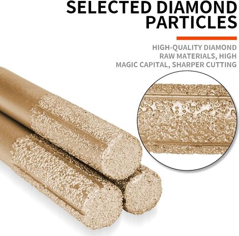 2Pcs 1/4'' Shank Straight Brazed Diamond Profile Wheel Router Bit for Marble Granite Stone Hells Tile Edge Electric Router Profiling Cutting (2Pcs 1/4'' Shank) in Saudi Arabia
