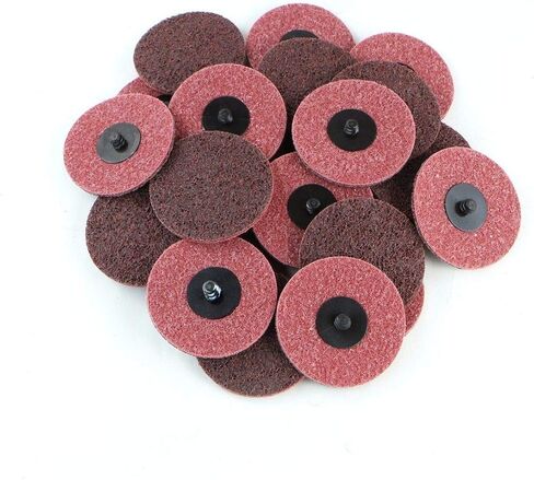 Stark 3" Medium Roloc Sanding Disc Surface Conditioning Quick Change Disc 25 Pack Non-Woven (Red-Medium) in Saudi Arabia