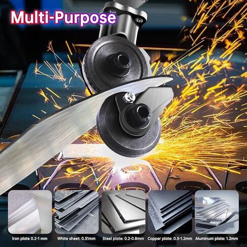 Electric Drill Plate Cutter Sheet Metal Cutter - Aohcae Electric Drill Shears Attachment Cutter Nibbler Double Headed Drill Plate Cutter Attachment for Cutting Metal Plates Hard Materials in Saudi Arabia