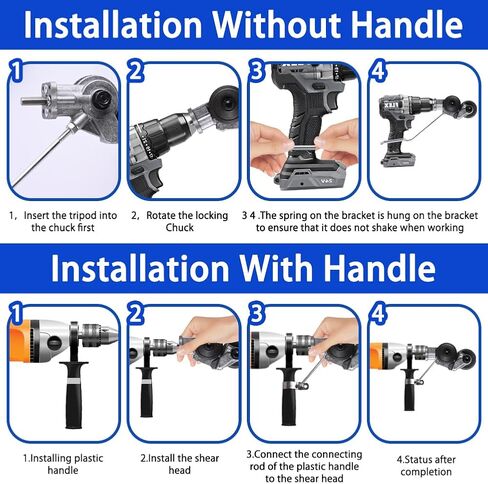 Electric Drill Plate Cutter Sheet Metal Cutter - Aohcae Electric Drill Shears Attachment Cutter Nibbler Double Headed Drill Plate Cutter Attachment for Cutting Metal Plates Hard Materials in Saudi Arabia