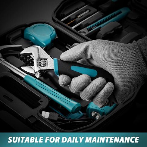 مجموعة ادوات مفك براغي لاسلكية 124 قطعة 4 فولت من اليابو، اعدادات عزم دوران 6+1، 3 اوضاع قابلة للتعديل، مفك براغي كهربائي 4 نيوتن متر، عمود مرن، مجموعة ادوات يدوية للمنزل مع صندوق تخزين in Kuwait