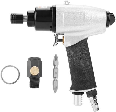Pneumatic Air Screwdriver Tool, 1/4" Air Screw Driver Gun Impact Screwdriver Tool, 8000rpm Air Screwdriver Reversible Type Industry Professional Screw Driver, for Containers, Electrical Appliances in Saudi Arabia