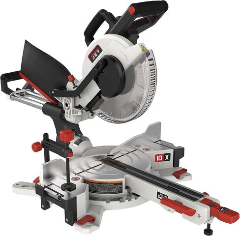 JET JMS-10X, 10-Inch Sliding Dual-Bevel Compound Miter Saw (707210) and Universal Benchtop Machine Table (728100) in Saudi Arabia