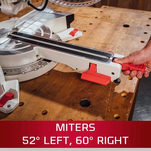 JET JMS-10X, 10-Inch Sliding Dual-Bevel Compound Miter Saw (707210) and Universal Benchtop Machine Table (728100) in Saudi Arabia