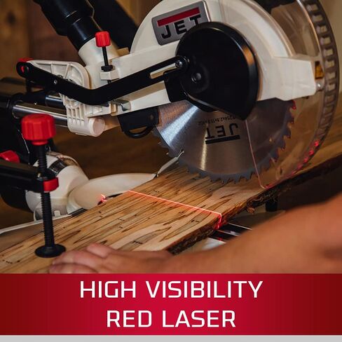 JET JMS-10X, 10-Inch Sliding Dual-Bevel Compound Miter Saw (707210) and Universal Benchtop Machine Table (728100) in Saudi Arabia