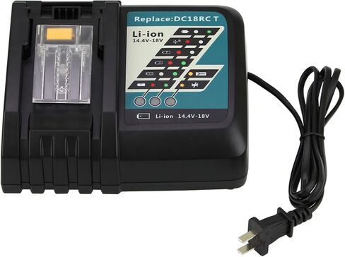 Replacement for Fast Charger DC18RC DC18RA Compatible with Makita 18V Battery BL1815 BL1830 BL1850 BL1860 BL1430 BL1450 Compatible with Makita 14.4/18V Lithium Battery in Saudi Arabia