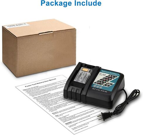 Replacement for Fast Charger DC18RC DC18RA Compatible with Makita 18V Battery BL1815 BL1830 BL1850 BL1860 BL1430 BL1450 Compatible with Makita 14.4/18V Lithium Battery in Saudi Arabia