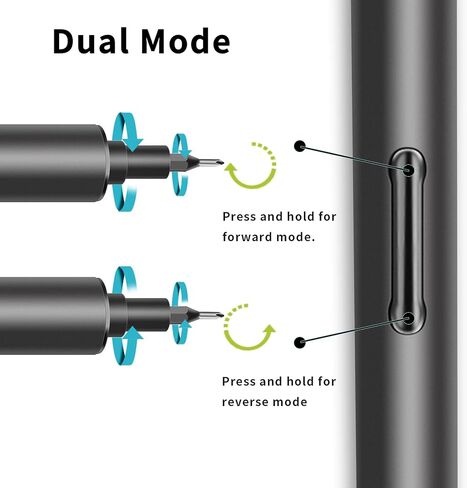 باورجينت مفك براغي كهربائي صغير، مجموعة مفكات براغي كهربائية لاسلكية صغيرة محمولة مع 55 لقمة دقيقة وضوء LED وسجادة مغناطيسية، اداة اصلاح عملية للجوال والساعة والكاميرا واللابتوب in Kuwait