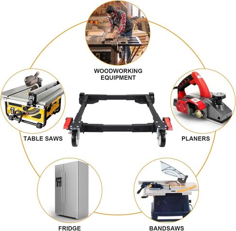 Mobile Base, Towallmark Heavy-duty Mobile Base Kit for Equipment, 1550LBS Load-Bearing, Industrial Strength Mobile Base with 5 Inch Wheels, Universal for Equipment, Power Tools, Machines in Saudi Arabia