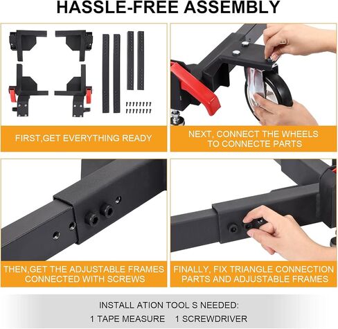 Mobile Base, Towallmark Heavy-duty Mobile Base Kit for Equipment, 1550LBS Load-Bearing, Industrial Strength Mobile Base with 5 Inch Wheels, Universal for Equipment, Power Tools, Machines in Saudi Arabia