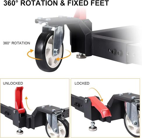 Mobile Base, Towallmark Heavy-duty Mobile Base Kit for Equipment, 1550LBS Load-Bearing, Industrial Strength Mobile Base with 5 Inch Wheels, Universal for Equipment, Power Tools, Machines in Saudi Arabia