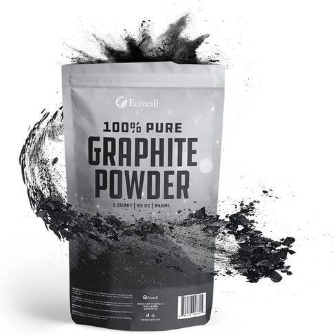 100% Pure Graphite Powder - 2 Pound Bag - 1 Quart - 32 oz - Highest Quality - Used as a Lubricant for Locks, Bearings, Fishing reels, and More - Ecoxall Chemicals in Kuwait