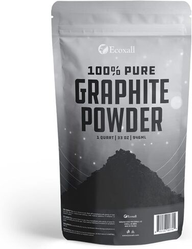 100% Pure Graphite Powder - 2 Pound Bag - 1 Quart - 32 oz - Highest Quality - Used as a Lubricant for Locks, Bearings, Fishing reels, and More - Ecoxall Chemicals in Kuwait