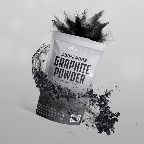 100% Pure Graphite Powder - 2 Pound Bag - 1 Quart - 32 oz - Highest Quality - Used as a Lubricant for Locks, Bearings, Fishing reels, and More - Ecoxall Chemicals in Kuwait