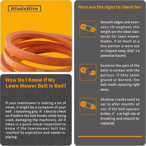 BladeBite Deck Belt 592951801 / Kevlar Cord / 1/2" x 152" - Compatible with Husqvarna Z254F with 54" Decks in Saudi Arabia