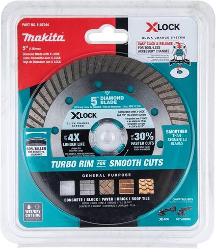 Makita E-07244 X-Lock 5" Turbo Rim Diamond Blade for Masonry Cutting in Saudi Arabia