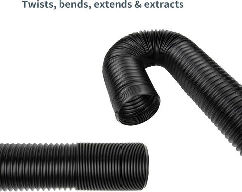 POWERTEC 2 1/2'' x 36'' Dust Collection Hose, Flexible 2.5 Inch Dust Collector Hose for Table Saw, Drill Press, Woodworking and Wood Shop Dust Collection System (70198V) in Saudi Arabia