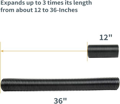 POWERTEC 2 1/2'' x 36'' Dust Collection Hose, Flexible 2.5 Inch Dust Collector Hose for Table Saw, Drill Press, Woodworking and Wood Shop Dust Collection System (70198V) in Saudi Arabia