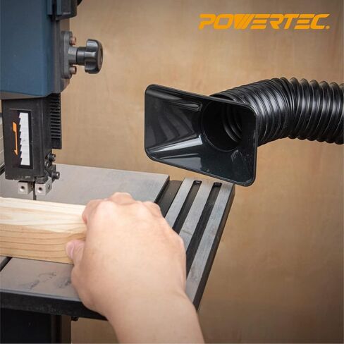 POWERTEC 2 1/2'' x 36'' Dust Collection Hose, Flexible 2.5 Inch Dust Collector Hose for Table Saw, Drill Press, Woodworking and Wood Shop Dust Collection System (70198V) in Saudi Arabia