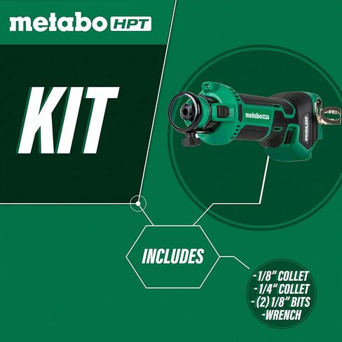Metabo HPT 18V MultiVolt™ Cordless Drywall Cut-Out Tool | Tool Only - No Battery | Brushless Motor | 28,000 RPM | 1/8-Inch & 1/4-Inch Collets | M18DYAQ4 in Saudi Arabia