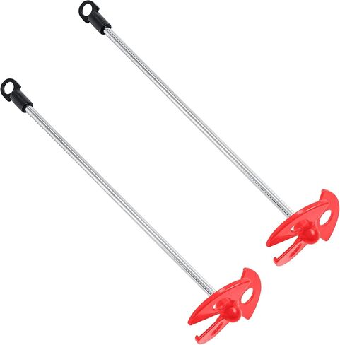 TCP Global Paint, Epoxy Resin, Mud Power Mixer Blade Drill Tool for Mixing Quarts and Gallons (2 Pack) - 10" Long, 1/4" Round Drill Shaft, 2.5" Plastic Paddles - Stirring Cans, Buckets, Pails and Cups in Saudi Arabia