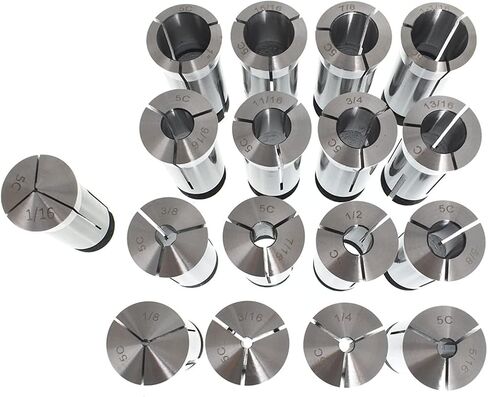 mitoharet 17-Pack Precision 5C Collet Set, 1/8 to 1-1/8in Mill Chuck Holder Replacement for for Automatic Lathes CNC Lathes in Saudi Arabia