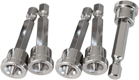 5pcs Set Magnetic Positioning Screwdriver Bits Drywall Screw Setter PH2 Bits for Plasterboard Screw Hex Shank Positioning Bit Batch Head (5pcs 50mm) in Saudi Arabia