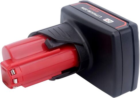 ELEFLY 2 Pack M-12 6.0Ah بديل لبطارية ليثيوم Milwaukee M-12 12V 48-11-2460 48-11-2411 48-11-2401 48-11-2402 48-11-2440، متوافق مع Milwaukee 12-Volt M -12 أداة لاسلكية in Kuwait