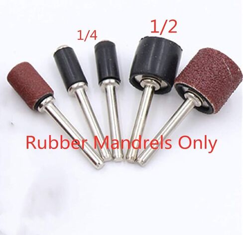 12 Pcs 1/4 Inch Rubber Mandrel Sand Drum Holder Sanding Drum Rubber Bands with 1/8 Inch Shank for Sanding Drum Holder Sleeve Rotary Tool in Saudi Arabia