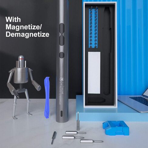 28 في 1 مفك براغي لاسلكي بعزم، طقم إصلاح إلكتروني قابل لإعادة الشحن مع 24 قطعة لمفك البراغي القياسية، ضوء ليد، مغناطيس للهواتف والكاميرا والساعات والألعاب والإصلاح السريع لجهاز الكمبيوتر. in Kuwait