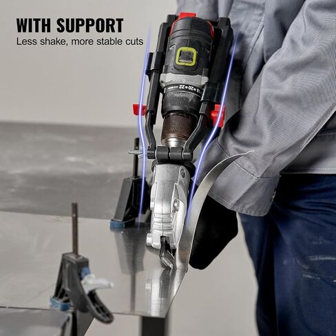 VEVOR Metal Cutter Drill Attachment, Metal Shears Attachment with 360 Degree Pivoting Head, Cutting Max. 21 GA Stainless Steel 14 GA Aluminum Metal Sheets and 18 GA Galvanized Steel in Saudi Arabia