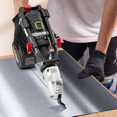 VEVOR Metal Cutter Drill Attachment, Metal Shears Attachment with 360 Degree Pivoting Head, Cutting Max. 21 GA Stainless Steel 14 GA Aluminum Metal Sheets and 18 GA Galvanized Steel in Saudi Arabia