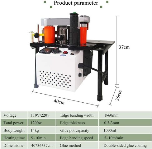 YUCHENGTECH Woodworking Edge Bander Banding Machine Portable Edge Bander Curve Straight Edge Banding Machine With Speed Control 5-10m/min (110V, Adjustable speed) in Kuwait
