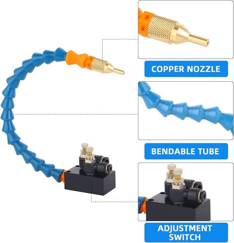ERGAOBOY Mist Coolant Lubrication Spray System with Tubing,Fit For Air Pipe CNC Lathe Milling Drill & Metal Cutting Engraving Cooling Sprayer Machine in Kuwait