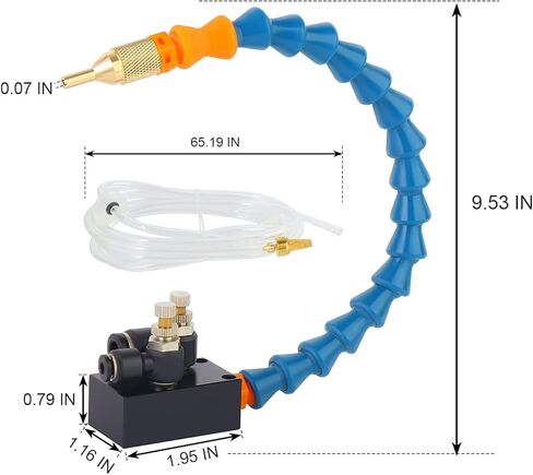 ERGAOBOY Mist Coolant Lubrication Spray System with Tubing,Fit For Air Pipe CNC Lathe Milling Drill & Metal Cutting Engraving Cooling Sprayer Machine in Kuwait