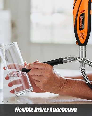 مجموعة أدوات دوارة إنجيندوت مع عمود مرن تشاك بدون مفتاح، 6 سرعات متغيرة 10000-32000 دورة في الدقيقة حقيبة حمل للقطع والنقش والحفر والصنفرة والتلميع والحرف اليدوية اليدوية - أحمر in Kuwait